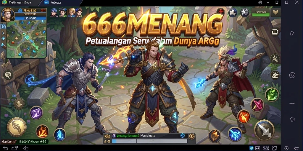Screenshot gameplay ARPG yang penuh aksi dan petualangan.