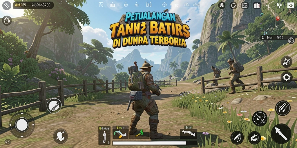 Screenshot AMS789 menunjukkan eksplorasi mendalam di dunia terbuka.