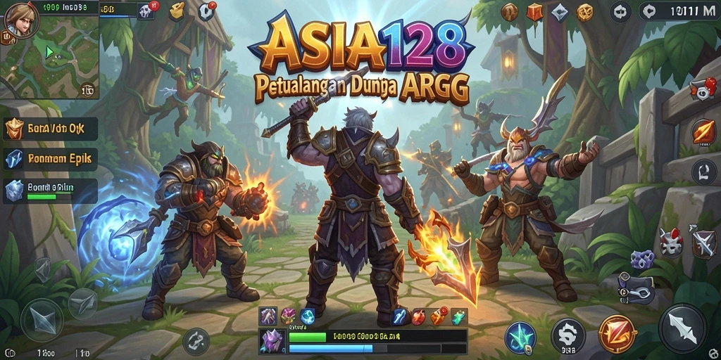 Tampilan gameplay ASIA128 menunjukkan pertarungan epik dan eksplorasi dunia yang menakjubkan.