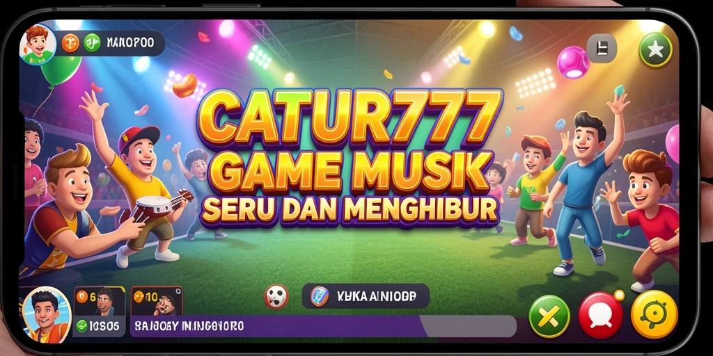 Tampilan gameplay CATUR777 yang menyenangkan dengan elemen musik yang interaktif.