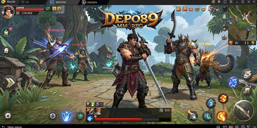 Tampilan gameplay DEPO89 menampilkan aksi petualangan seru dalam dunia MMORPG.