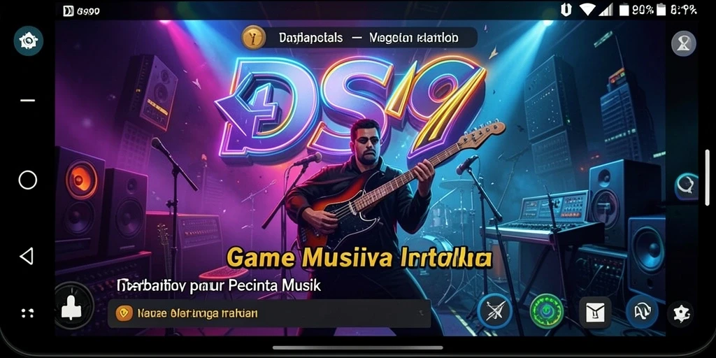 Tangkapan layar gameplay DS99 menampilkan berbagai mode permainan musik yang seru.