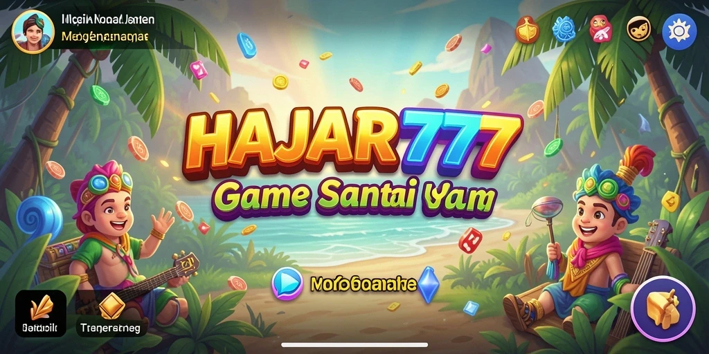 Tampilan gameplay HAJAR777 yang seru dan penuh warna.