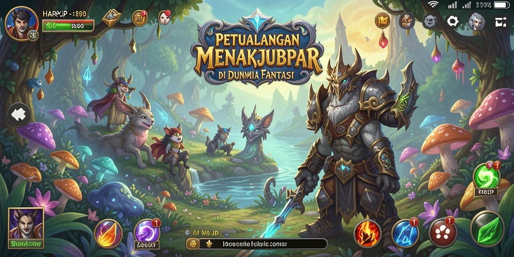 Gameplay mendebarkan di dunia petualangan penuh tantangan.
