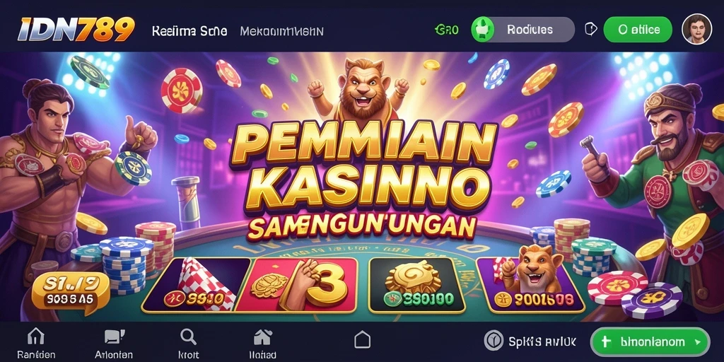Tampilan gameplay menegangkan di IDN789 dengan fitur kasino yang menarik.