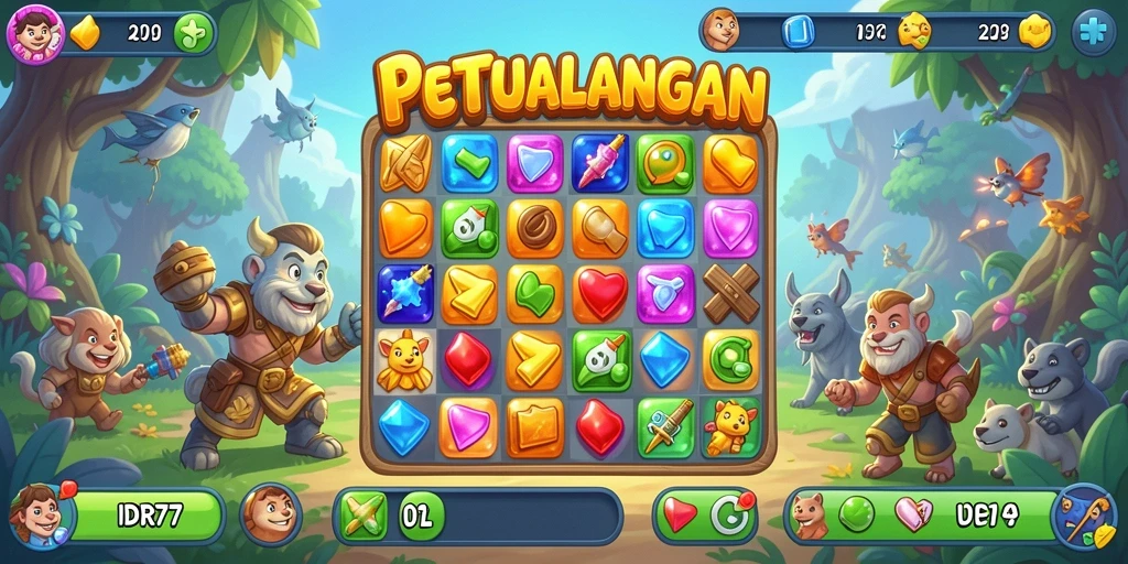 Screenshot gameplay IDR77 dengan kombinasi warna-warni yang menarik.