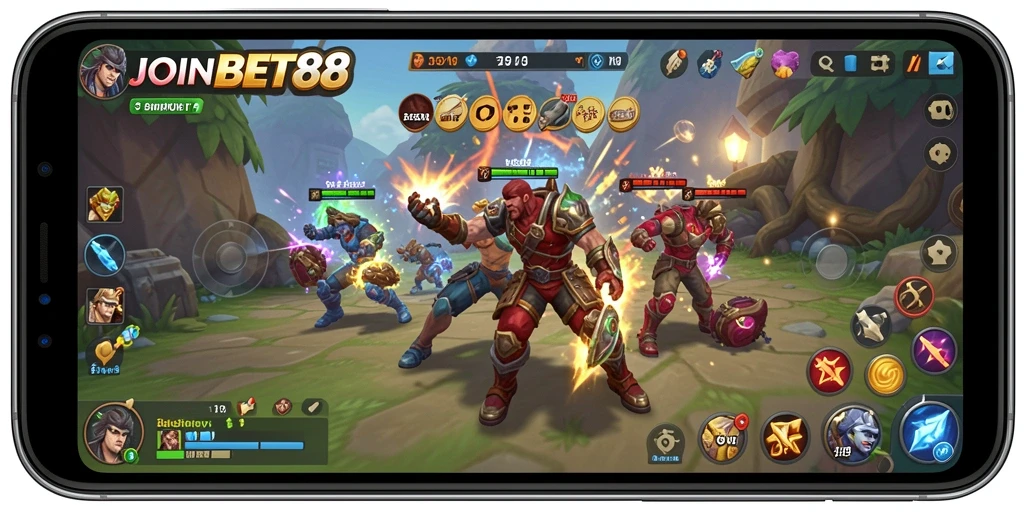 Screenshot gameplay <strong>JOINBET88</strong> menunjukkan interaksi karakter di dunia virtual.