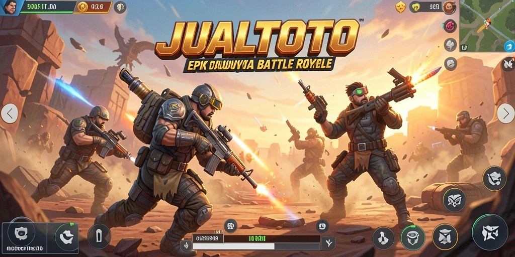 Tampilan aksion seru permainan Battle Royale JUALTOTO.