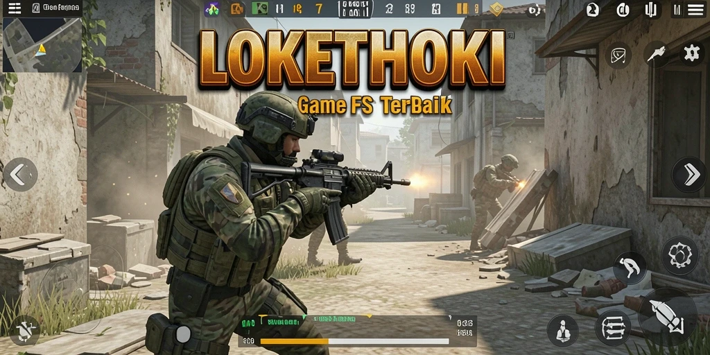Screenshot gameplay LOKETHOKI menampilkan aksi seru di medan perang.