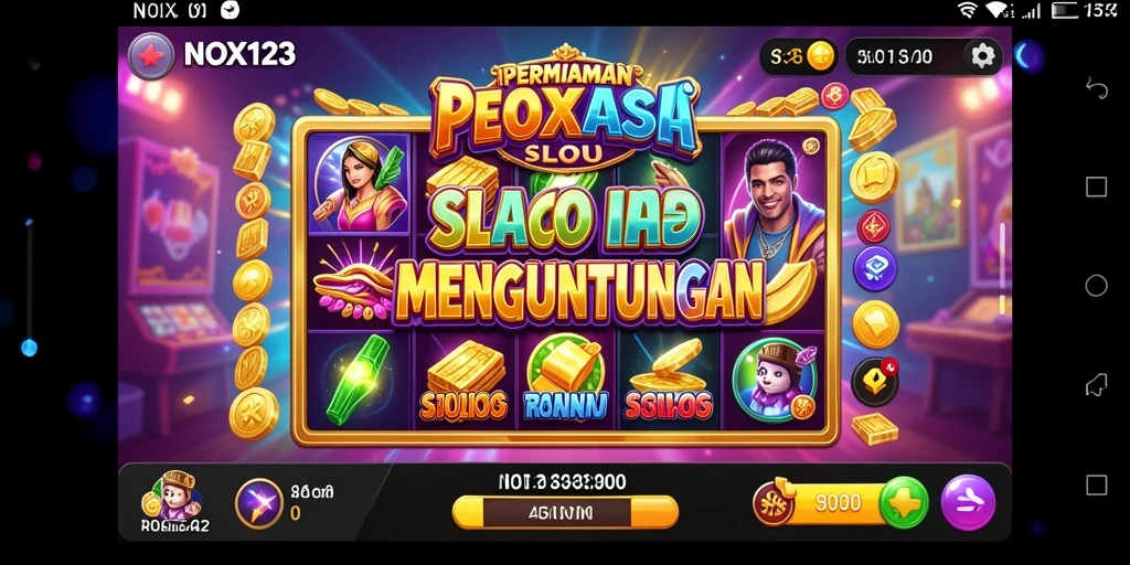Tampilan gameplay NOX123 yang memukau dan penuh warna.