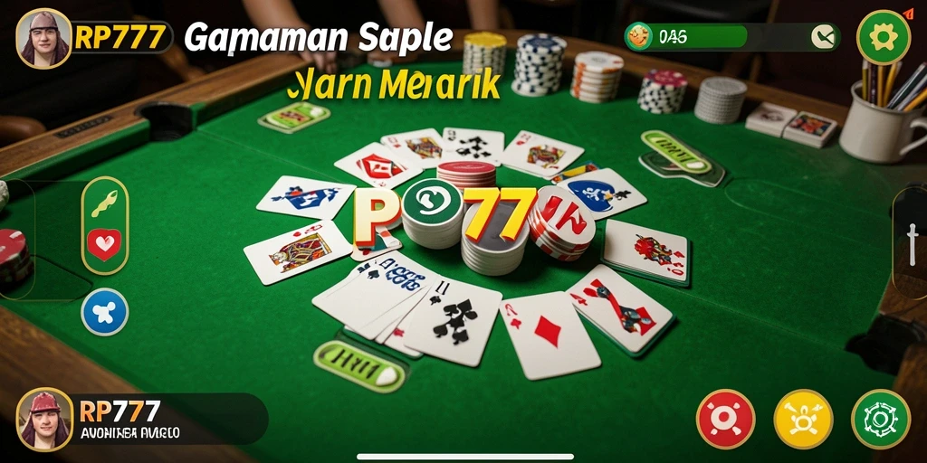 Tampilan gameplay seru Gaple di RP777 yang memikat.