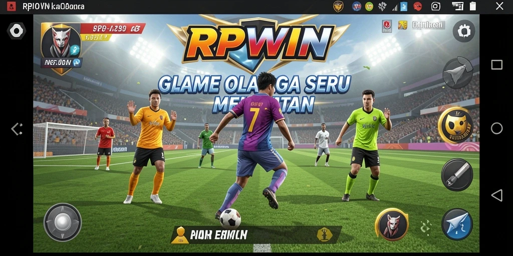 Screenshot gameplay RPWIN yang menampilkan aksi olahraga mendebarkan.