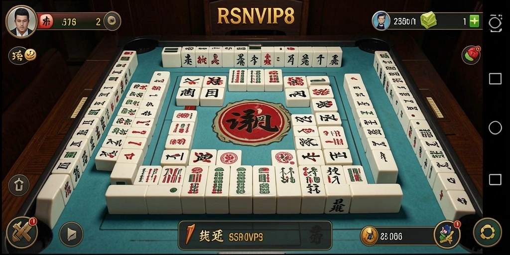 Screenshot gameplay RSNVIP8 yang menampilkan tantangan Mahjong.