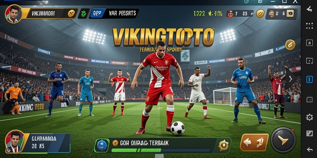 Screenshot gameplay VIKINGTOTO menampilkan aksi olahraga yang mendebarkan.