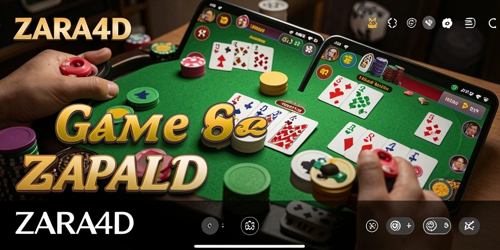 Screenshot gameplay ZARA4D yang menunjukkan keasyikan bermain gaple.