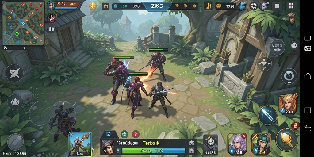 Tampilan menarik dari gameplay strategis ZK3.